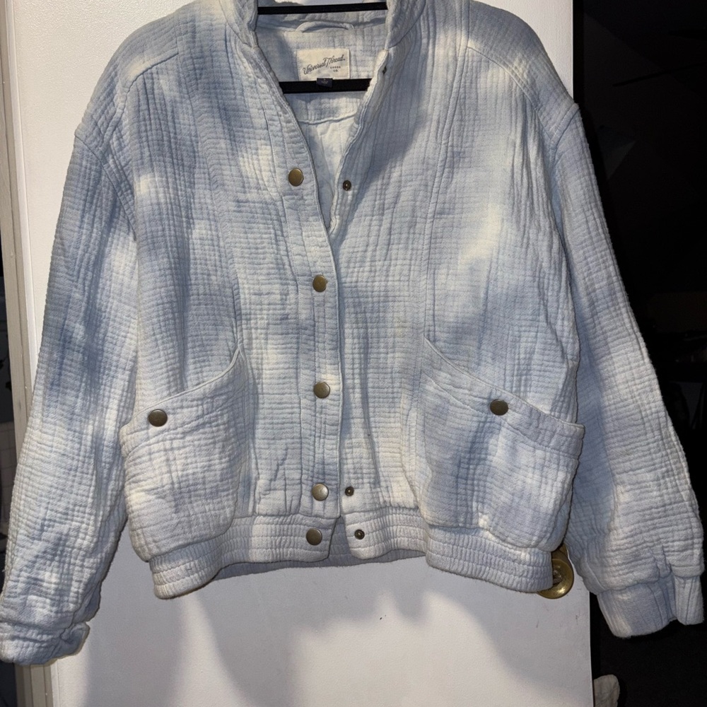 Universal Thread Light Blue Bomber Jacket - image 1